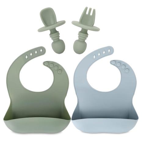 2 Silicone Baby Bibs Sets