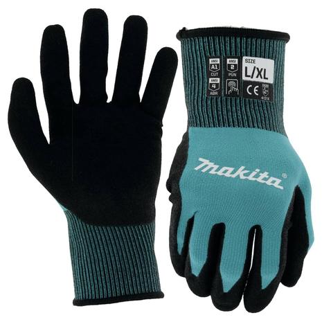 Makita FitKnit Nitrile Coated Work Gloves, Cut Level 1