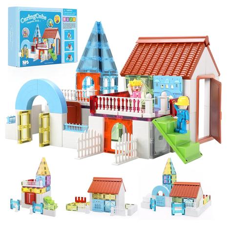 105 Piece Magnetic Tiles Building Set