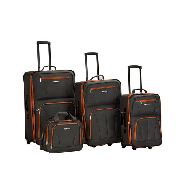 4 Piece Rockland Softside Expandable Luggage Set