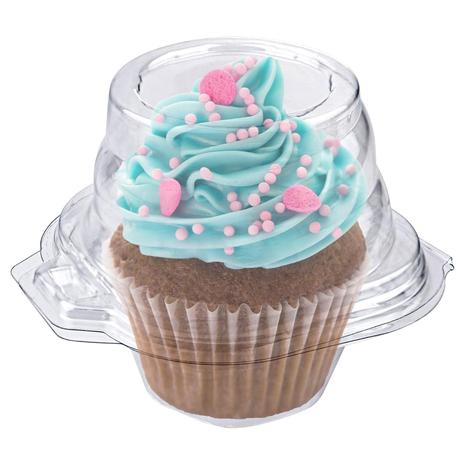 50 Individual Plastic Disposable Cupcake Containers