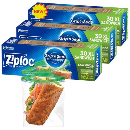 90 Ziploc XL Sandwich Bags