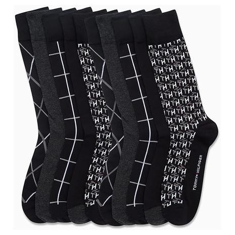 10-Pairs Tommy Hilfiger Men's Cotton Blend Dress Socks