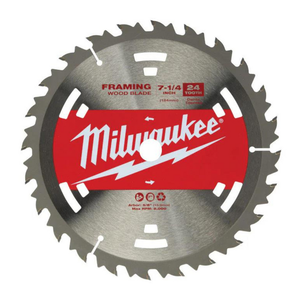 25-Pack Milwaukee 7-1/4" 24T Construction Framing Circular Saw Blades