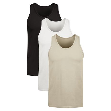 3-Pack Men's Hanes Dyed Cotton Tank