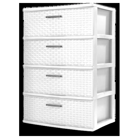 Sterilite 4-Drawer Wide Weave Tower