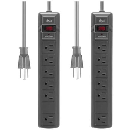 2 Pack Of 6-Outlet Surge Protectors