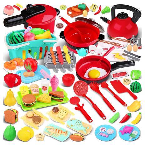 134 Piece Toy Kitchen Accessories