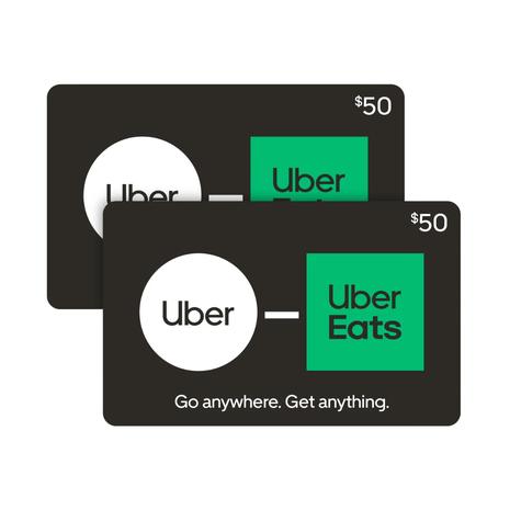 2 $50 Uber / Uber Eats E-Gift Cards