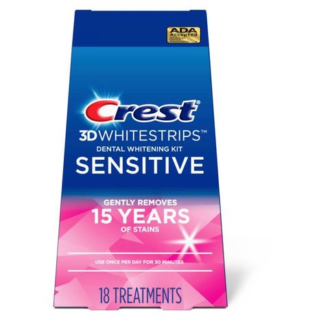 18-Ct Crest 3D Sensitive Whitestrips Teeth Whitening Kit