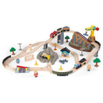 61 Piece KidKraft Wooden Train Set With Tracks & Crane