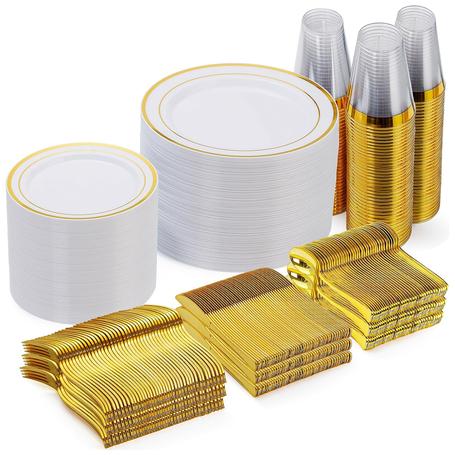 600 Piece Disposable Dinnerware Set