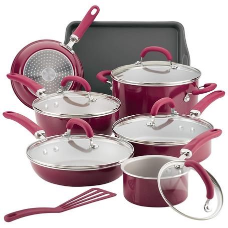 Rachael Ray Create Delicious Nonstick 13 Piece Cookware Pots And Pans Set