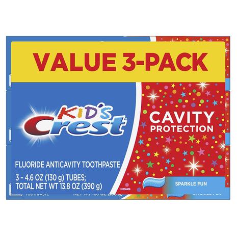 3-Pack Crest Kid's Cavity Protection Toothpaste