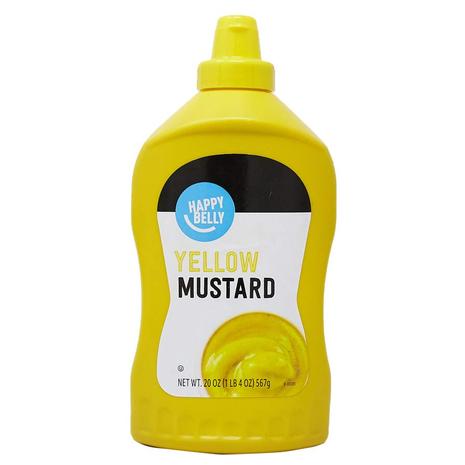 4-Pack 14oz Happy Belly Kosher Yellow Mustard