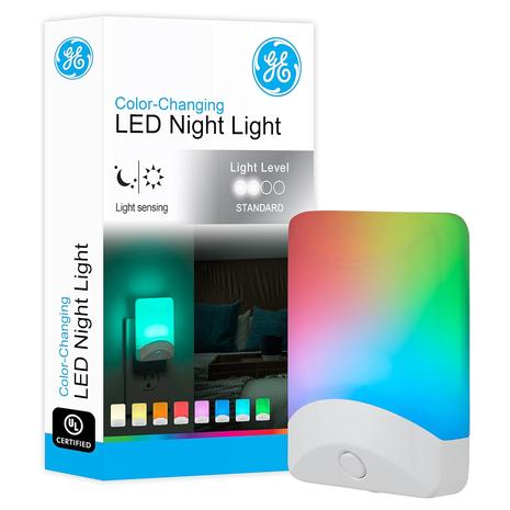 GE Color-Changing LED Night Light w/ Dusk to Dawn Sensor