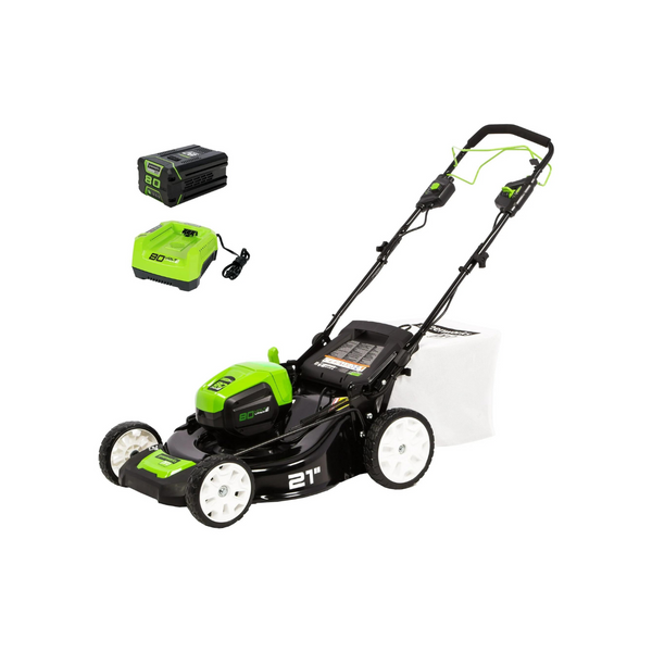 Greenworks PRO 21" 80V Self-Propelled Cordless Lawn Mower