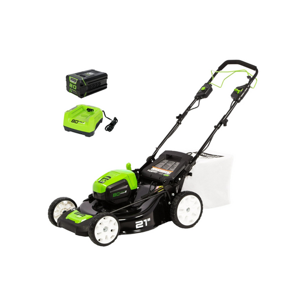 21" Greenworks 80V Self Propelled Mower w/ 5Ah Battery & Charger