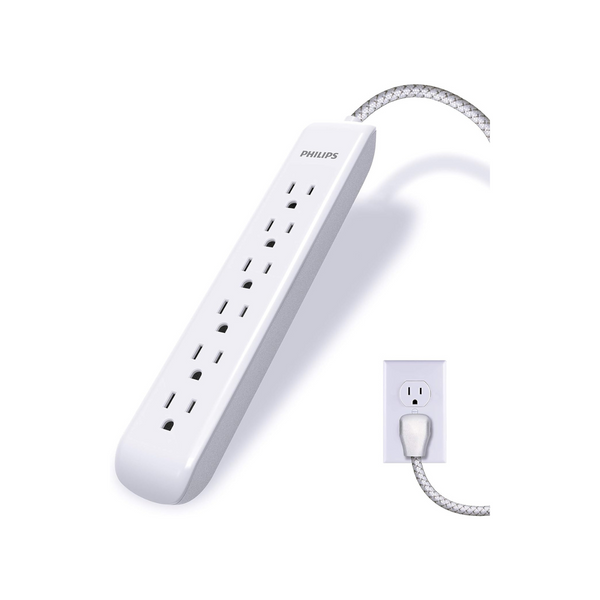 Philips 6 Outlet Surge Protector Power Strip