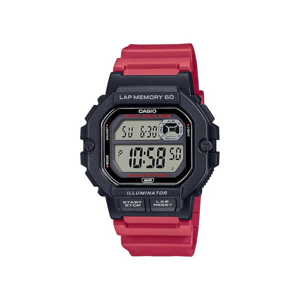 Casio LED Illuminator 10-Year Battery Men's Digital Sports Watch w/ 60-Lap Memory