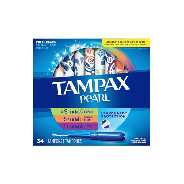 34-Count Tampax Pearl Tampons (Trio Pack)