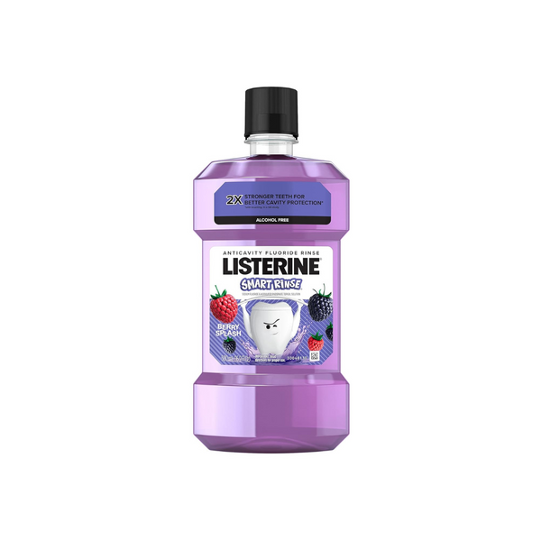 Listerine Smart Rinse Kids Alcohol-Free Anticavity Fluoride Mouthwash 500mL Bottle