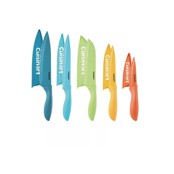 10-Piece Cuisinart Seaside Ceramic-Coated Knife Set