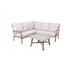 Hampton Bay Beachside Rope Look Wicker Outdoor Patio Sectional Sofa