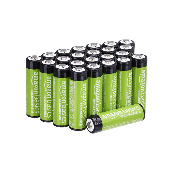 24-Pack 2000mAh Amazon Basics Rechargeable AA NiMH Batteries