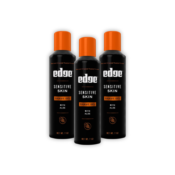 3-Pack Edge Men's 7oz Shave Gel with Aloe for Sensitive Skin + $0.90 Amazon Credit