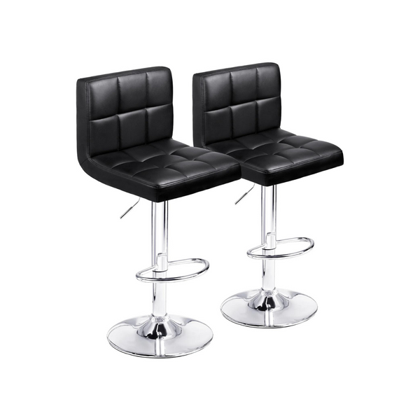 Set of 2 Homall Modern PU Leather Height Adjustable Swivel Bar Stools