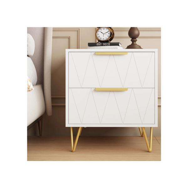 Behost Nightstand for Bedroom,Modern 2 Drawer Nightstand