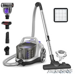 Aspiron 3.7QT Large Dust Cup 5 Tools, HEPA Filter Canister Vacuum Cleaner