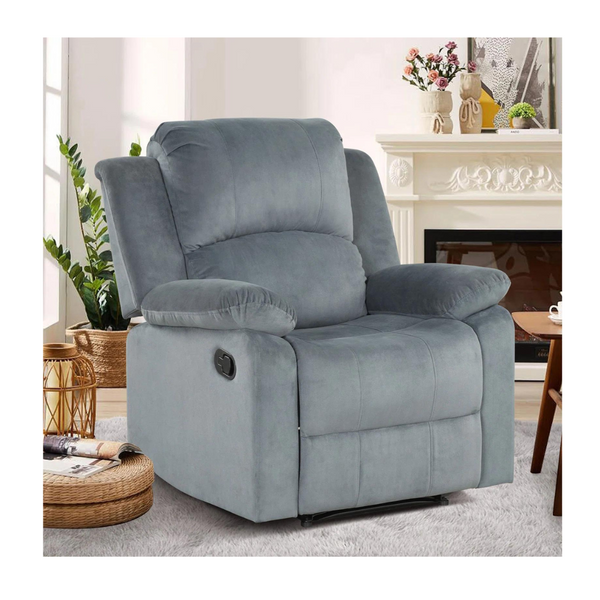 Fabric Soft Padded Manual Recliner Chair