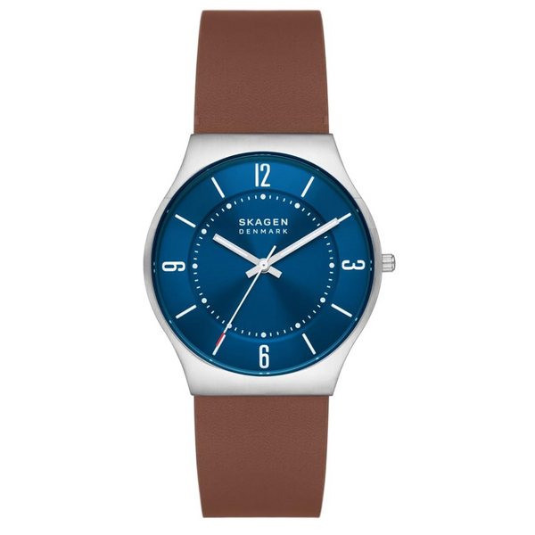 Skagen Men's Leather Band Watch