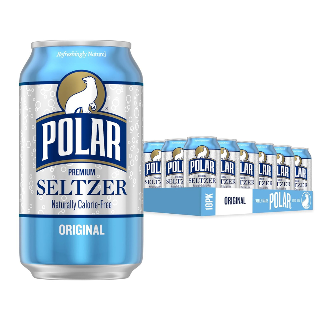18 Cans of Polar Seltzer Water (3 Flavors)