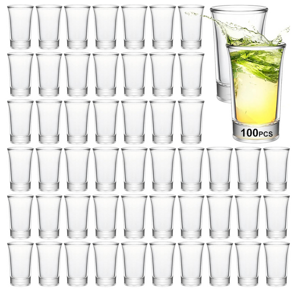 100 1.5-Oz Heavy Base Short Glass Shot Glasses