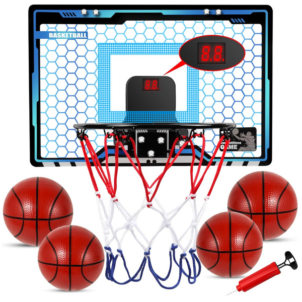 Over The Door Basketball Hoop With Electronic Scoreboard