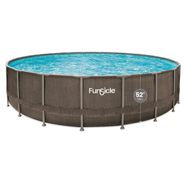 22ft x 52in Round Oasis Designer Above Ground Pool With Filter Pump