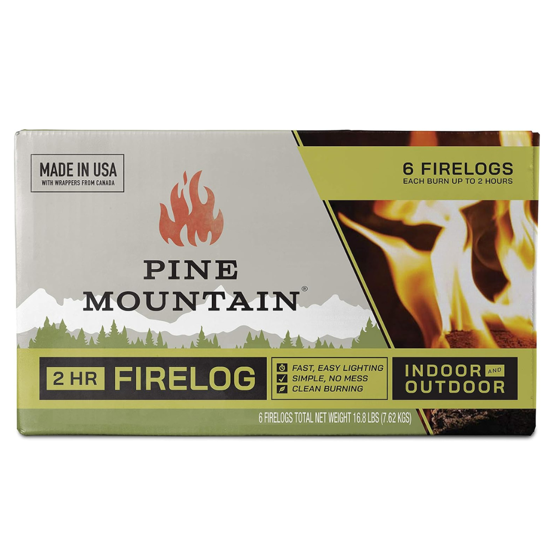 Pine Mountain 6 Firelogs, 2-Hour Burn Time