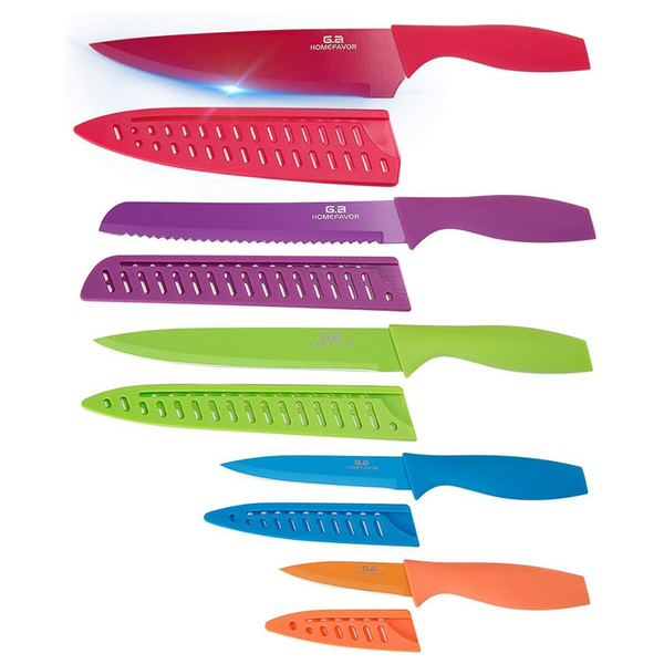 5 Piece Colored Knife Set