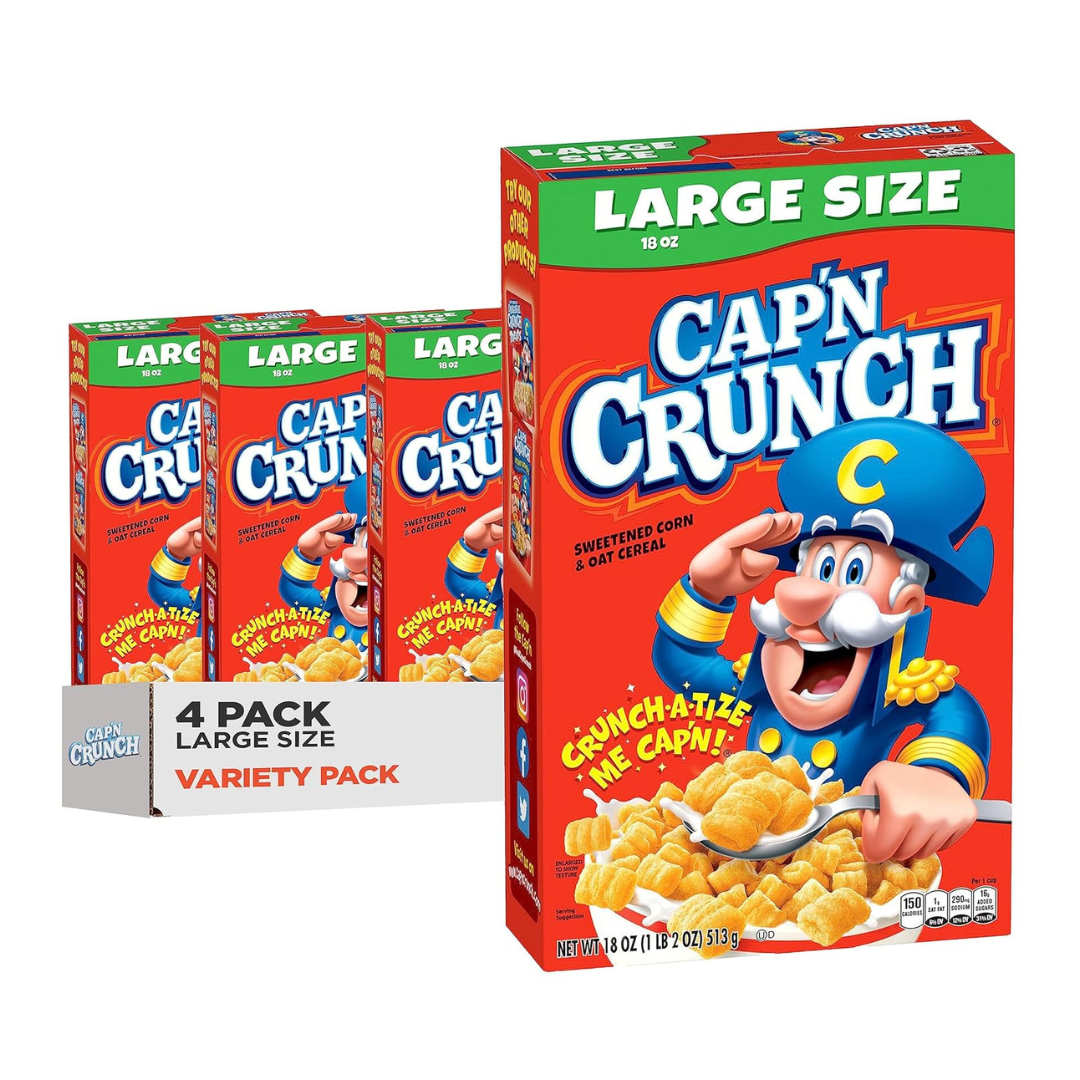 4 Large Boxes Of Cap’n Crunch Cereal