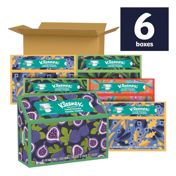 18 Boxes of Kleenex Expressions Disposable Paper Hand Towels