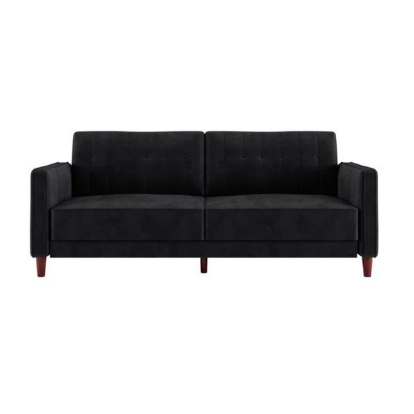 Velvet Square Arm Convertible Sofa (5 Colors)