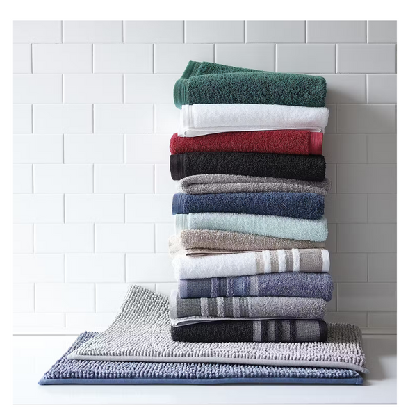 Home Expressions Solid and Stripe Bath Towel