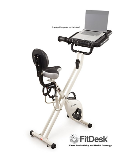 Bicicleta estática FitDesk con barra de masaje