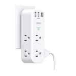 Multi Outlet Extender with 6 Outlets And 3 USB Charging Ports, Surge Protected