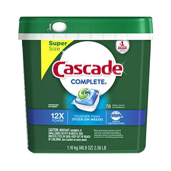 78 Cascade Complete ActionPacs Dishwasher Detergent