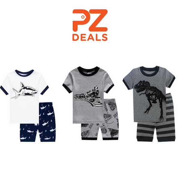 Little boys 2 piece pajama shorts