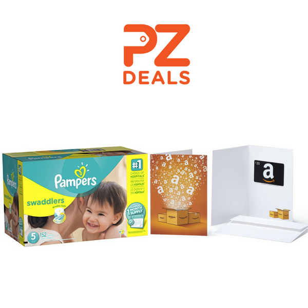 Compra 2 cajas de pañales Pampers y obtén una tarjeta de regalo de Amazon de $20 gratis